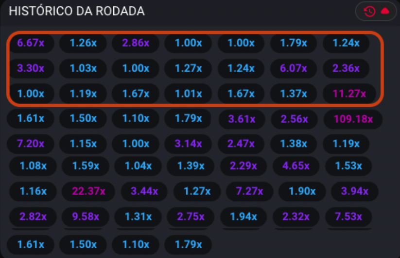 Padrão de recolhimento no Aviator
